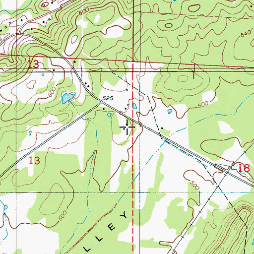 Topographic Map of Valley Grove Church, AL