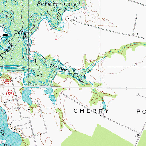 Topographic Map of Dungan Cove, VA