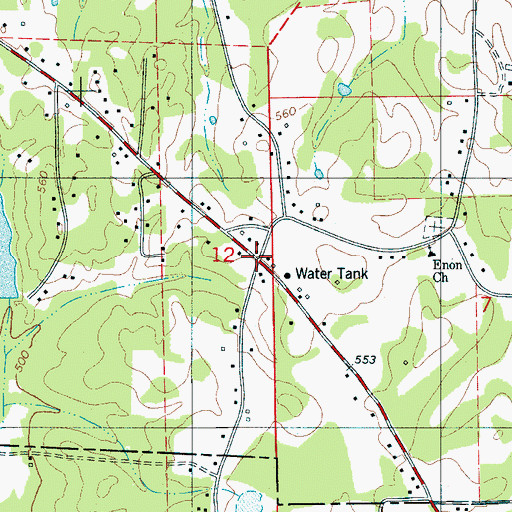 Topographic Map of Valley Junction, AL