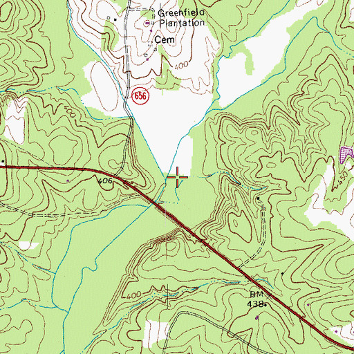Topographic Map of Dunnavant Creek, VA