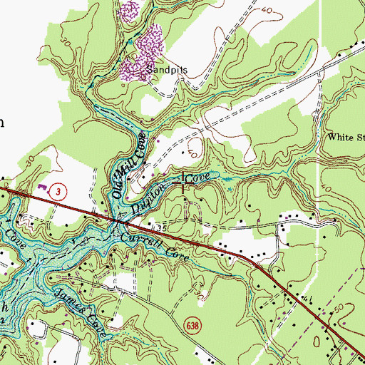 Topographic Map of Dunton Cove, VA