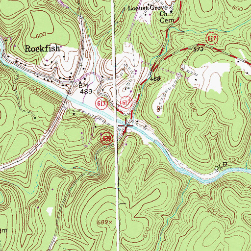 Topographic Map of Dutch Creek, VA