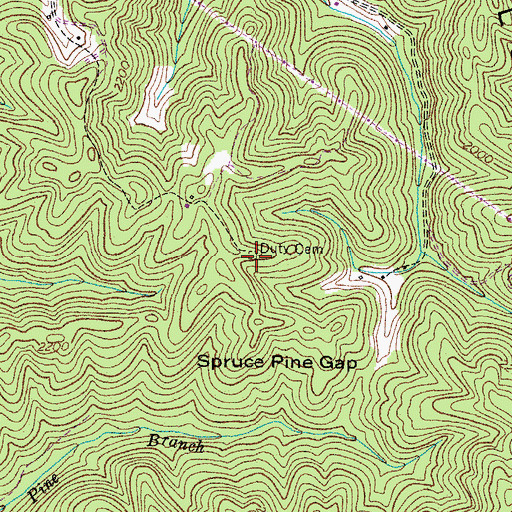 Topographic Map of Duty Cemetery, VA