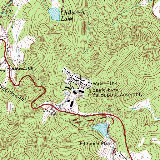 Topographic Map of Eagle Eyrie Virginia Baptist Assembly, VA