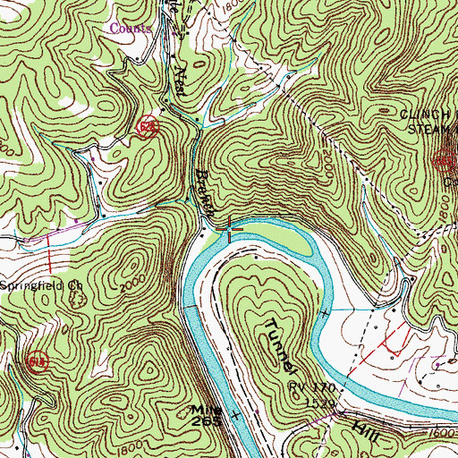 Topographic Map of Eagle Nest Branch, VA