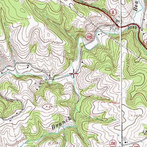 Topographic Map of Earls Branch, VA