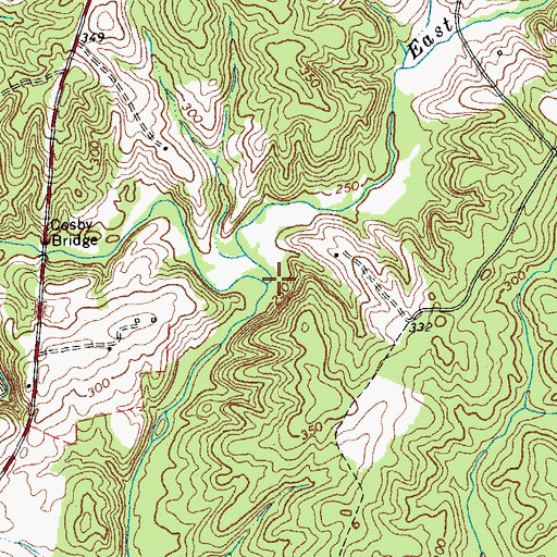 Topographic Map of East Branch, VA
