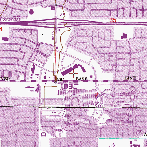 Topographic Map of Lake Country Village Shopping Center, AZ