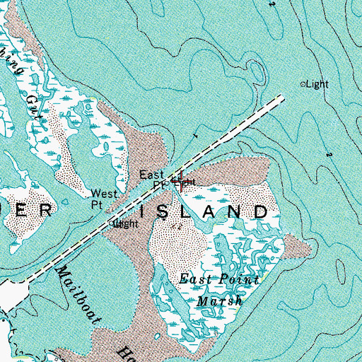 Topographic Map of East Point, VA