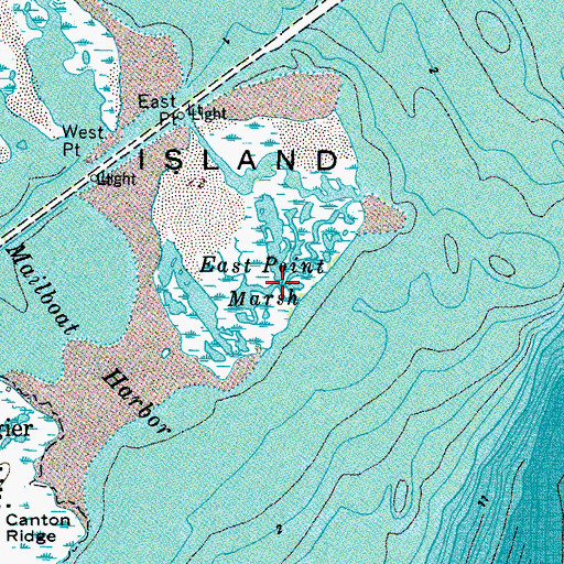 Topographic Map of East Point Marsh, VA