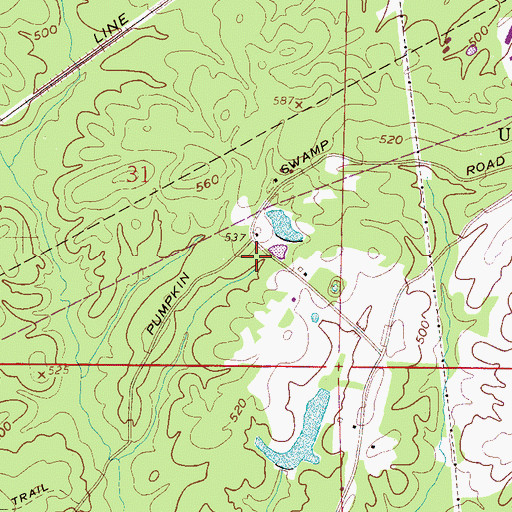 Topographic Map of Weldon (historical), AL