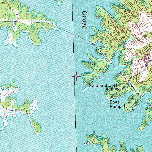 Topographic Map of Eastland Creek, VA