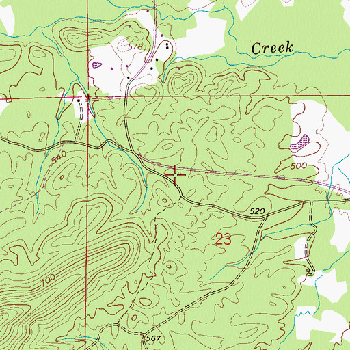 Topographic Map of Weldon Cemetery, AL