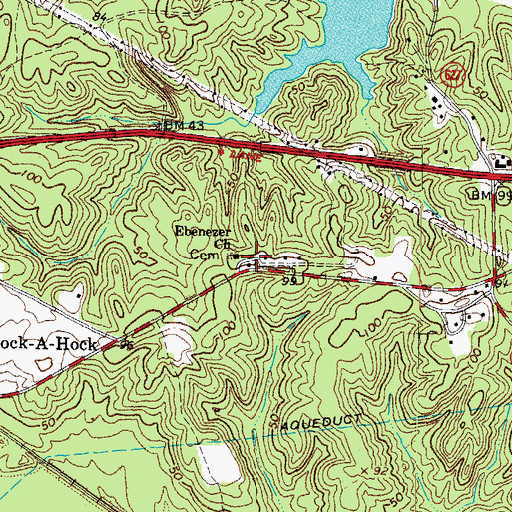 Topographic Map of Ebenezer Church, VA