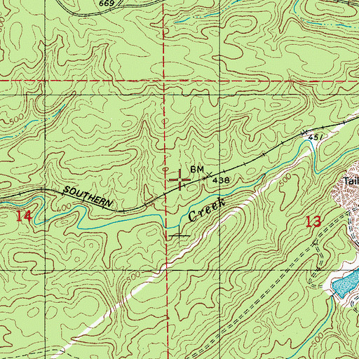 Topographic Map of Whalley Mine (historical), AL