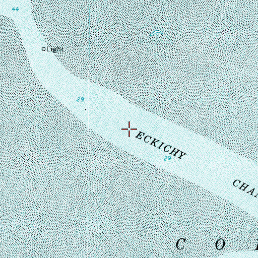 Topographic Map of Eckichy Channel, VA