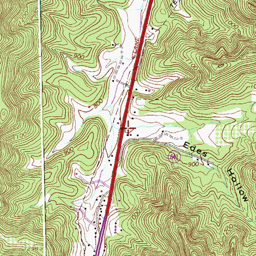 Topographic Map of Edes Hollow, VA