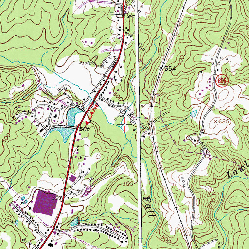 Topographic Map of Edwards Branch, VA