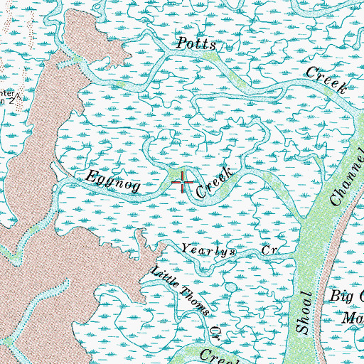 Topographic Map of Eggnog Creek, VA