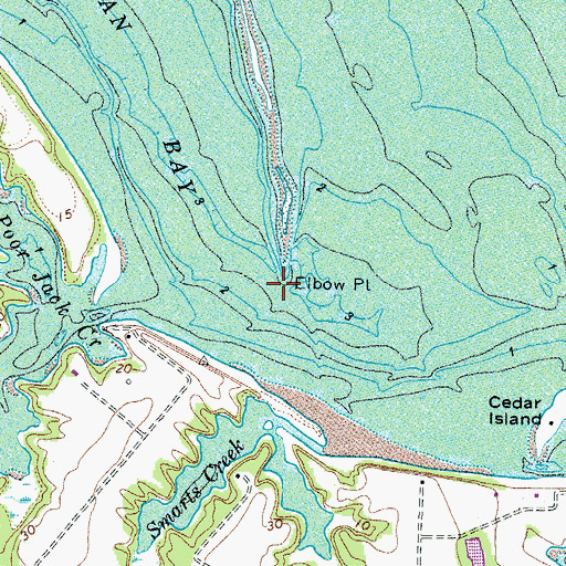 Topographic Map of Elbow Point, VA