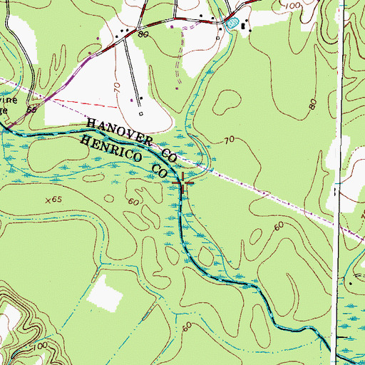 Topographic Map of Elder Swamp, VA