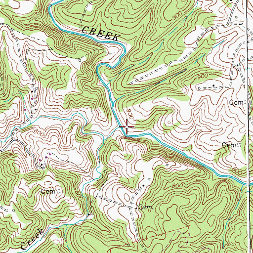 Topographic Map of Elk Creek, VA