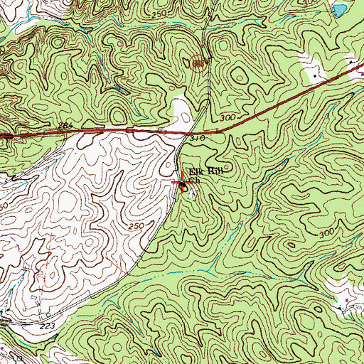 Topographic Map of Elk Hill Church, VA