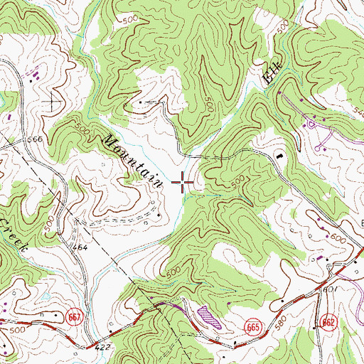 Topographic Map of Elk Run, VA