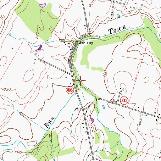 Topographic Map of Elk Run, VA