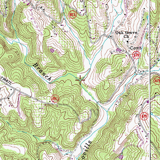 Topographic Map of Elk Spur Branch, VA