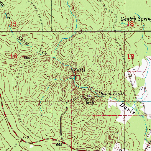 Topographic Map of Wooley Mine, AL