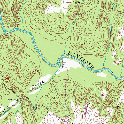 Topographic Map of Elkhorn Creek, VA