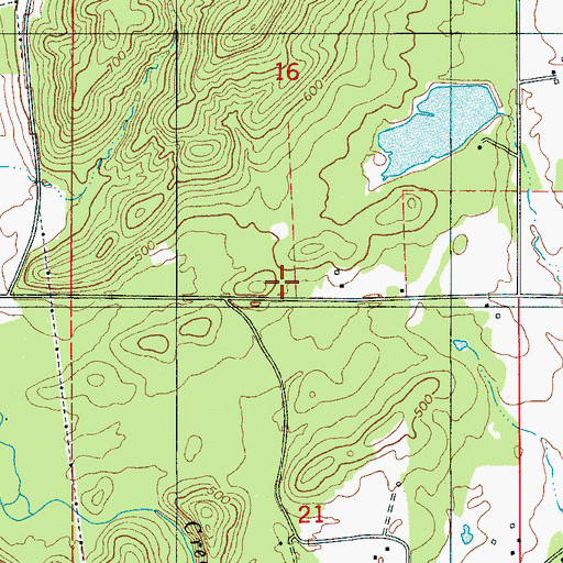Topographic Map of Wright School (historical), AL