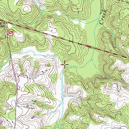 Topographic Map of Ellis Creek, VA