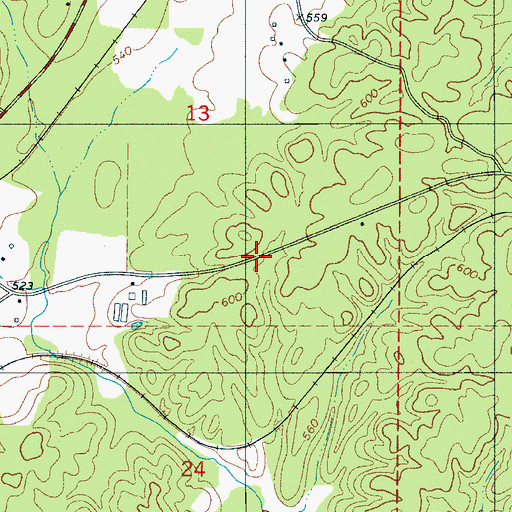 Topographic Map of Old Cemetery, AL