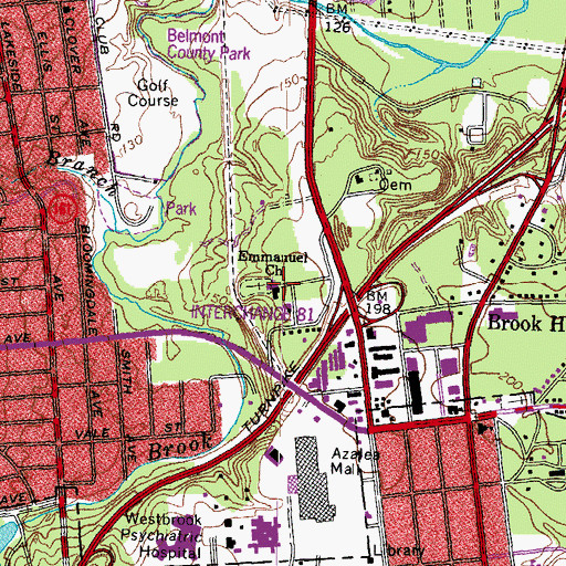 Topographic Map of Emmanuel Church, VA