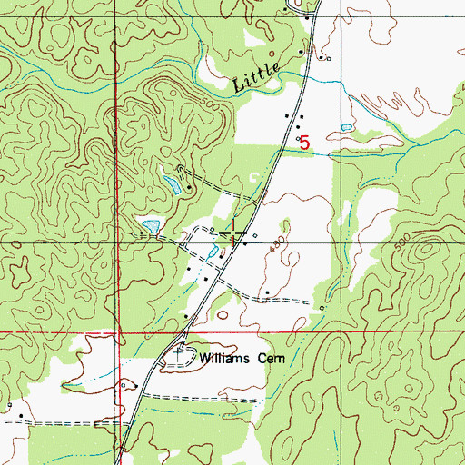 Topographic Map of Old Good Hope Cemetery, AL