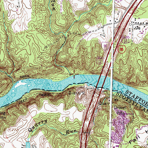Topographic Map of England Run, VA