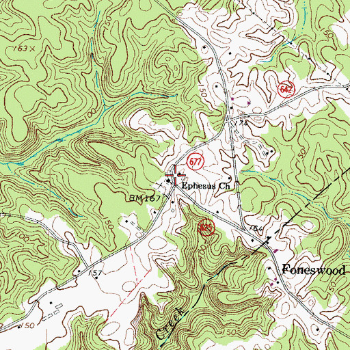 Topographic Map of Ephesus Church, VA