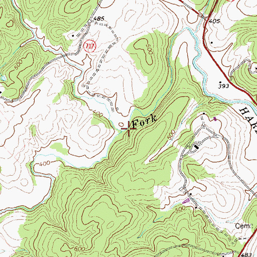 Topographic Map of Eppes Creek, VA