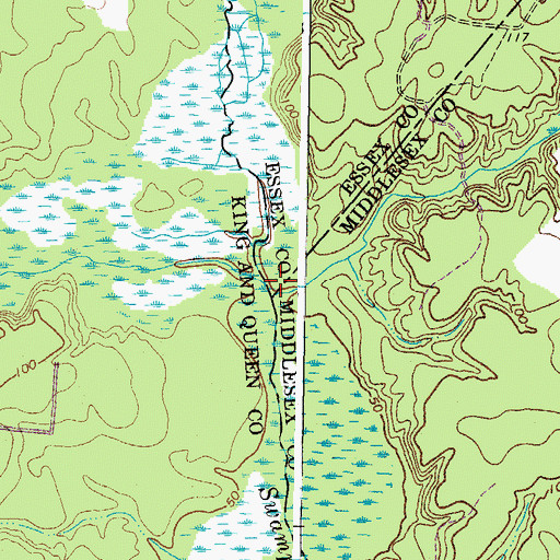 Topographic Map of Exol Swamp, VA