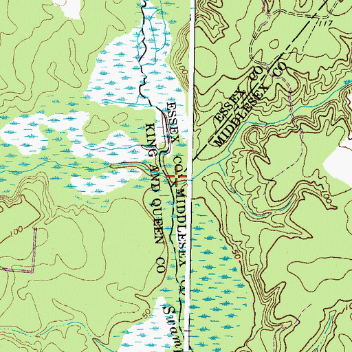 Topographic Map of Exol Swamp, VA