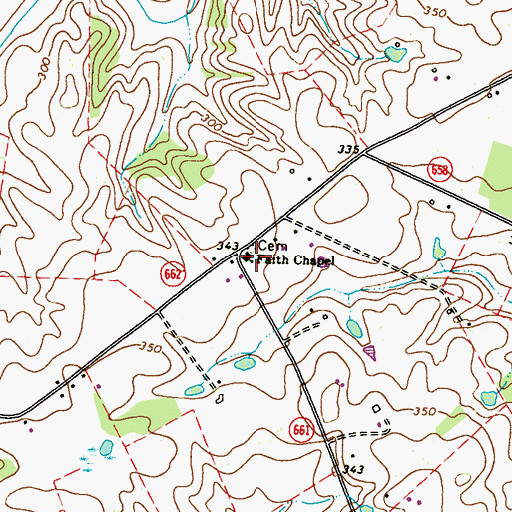 Topographic Map of Faith Chapel, VA