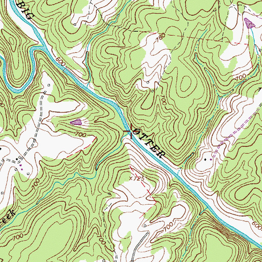 Topographic Map of Falling Creek, VA