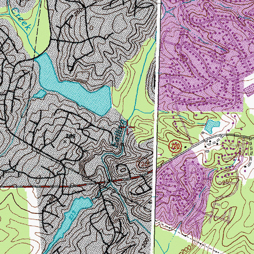 Topographic Map of Falling Creek, VA