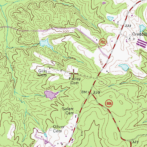 Topographic Map of Farley Cemetery, VA