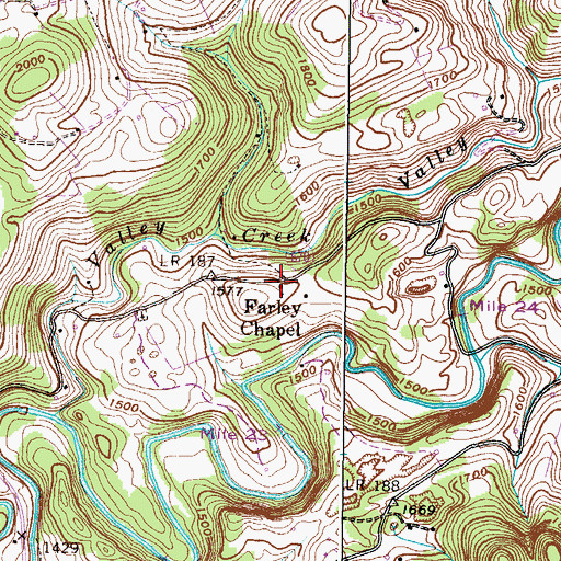 Topographic Map of Farley Chapel, VA