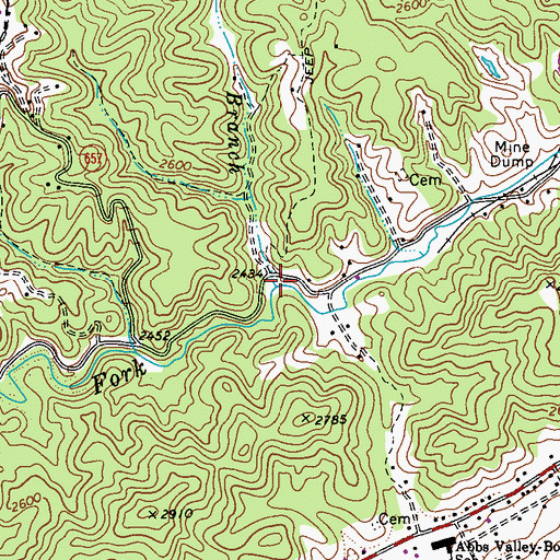 Topographic Map of Farmers Branch, VA