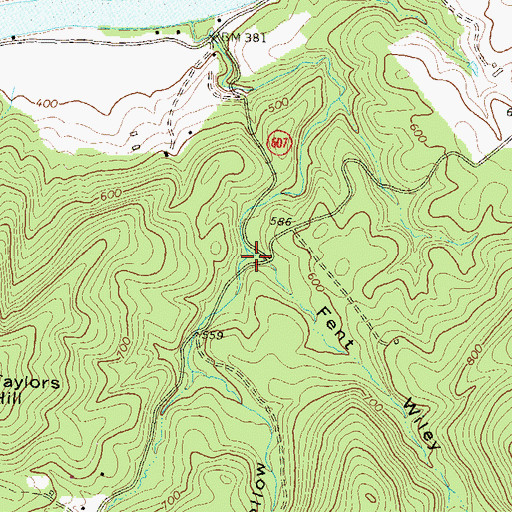 Topographic Map of Fent Wiley Hollow, VA