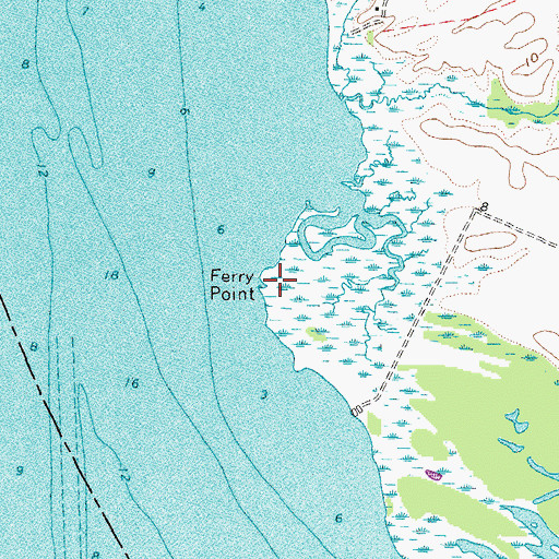 Topographic Map of Ferry Point, VA
